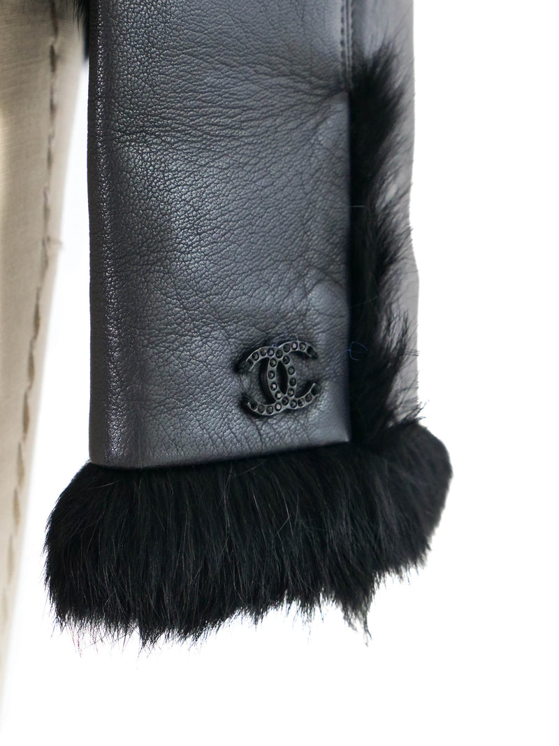 2002 Chanel Lambskin Fur Trim Blazer Dress arcadeshops.com
