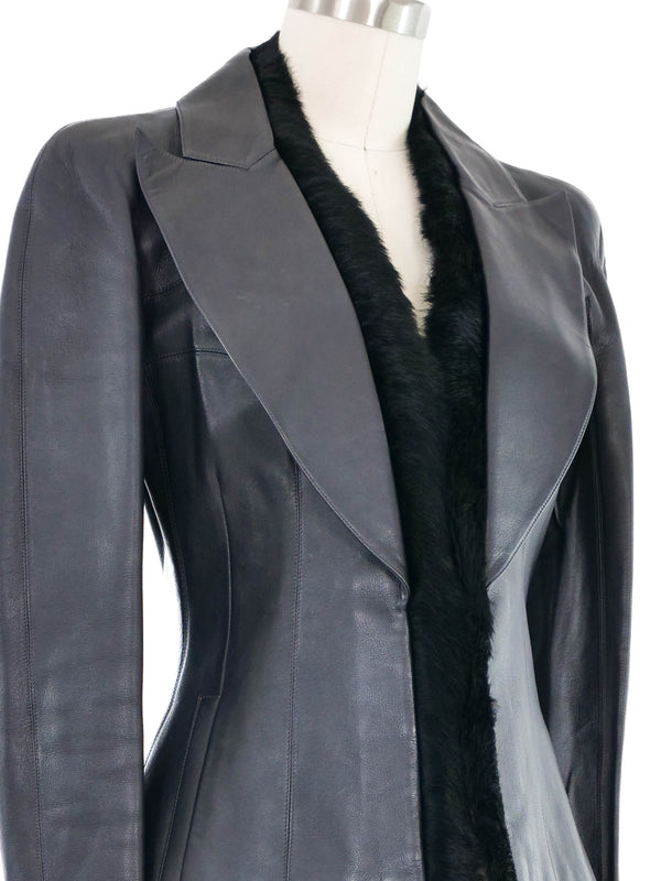 2002 Chanel Lambskin Fur Trim Blazer Dress arcadeshops.com