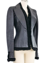 2002 Chanel Lambskin Fur Trim Blazer Dress arcadeshops.com