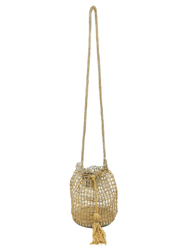 Escada Beaded Net Mini Bag