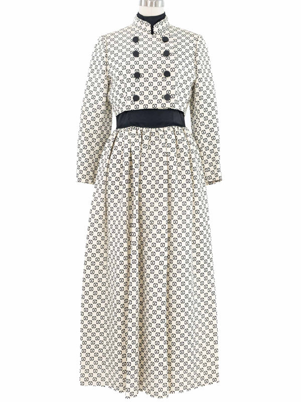 1960s Norman Norell Black & White Dress Ensemble