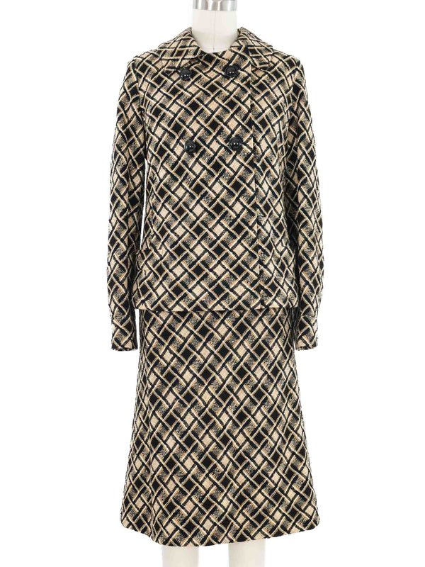 1950s Balmain Couture Tweed Skirt Suit