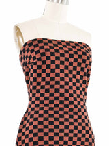 Rudi Gernreich Checkered Knit Top Top arcadeshops.com