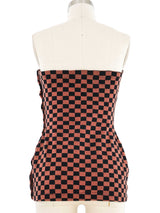 Rudi Gernreich Checkered Knit Top Top arcadeshops.com
