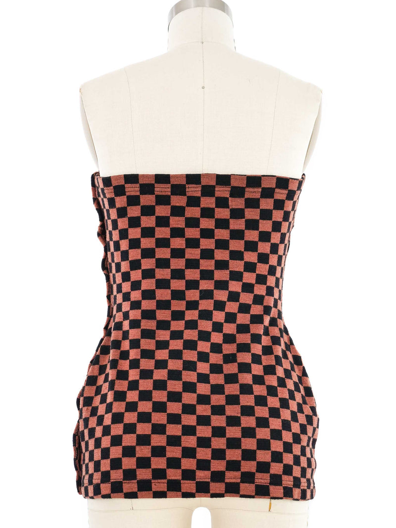 Rudi Gernreich Checkered Knit Top Top arcadeshops.com