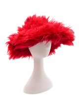 Prada Red Mohair Plush Hat Accessory arcadeshops.com