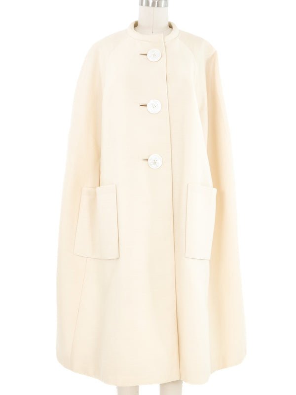 1960s Ivory Cape Coat