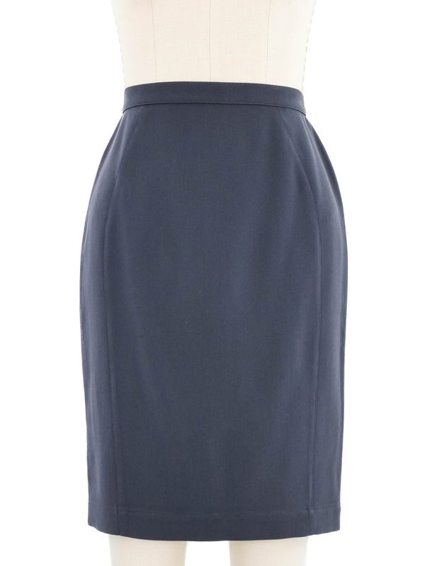 1999 Thierry Mugler Slate Gray Architectural Skirt Suit Suit arcadeshops.com
