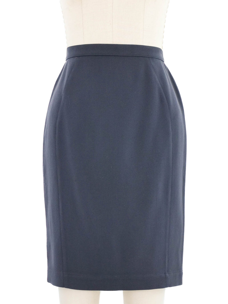 1999 Thierry Mugler Slate Gray Architectural Skirt Suit Suit arcadeshops.com