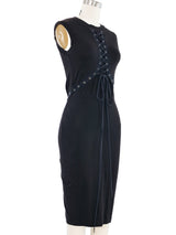 2003 Christian Dior Black Lace Up Jersey Dress Dress arcadeshops.com