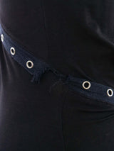 2003 Christian Dior Black Lace Up Jersey Dress Dress arcadeshops.com
