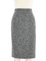 Thierry Mugler Speckled Gray Skirt Suit Suit arcadeshops.com