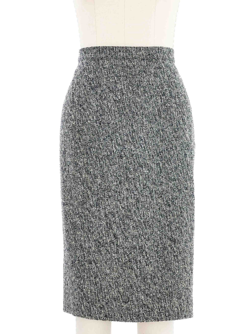 Thierry Mugler Speckled Gray Skirt Suit Suit arcadeshops.com