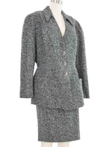 Thierry Mugler Speckled Gray Skirt Suit Suit arcadeshops.com