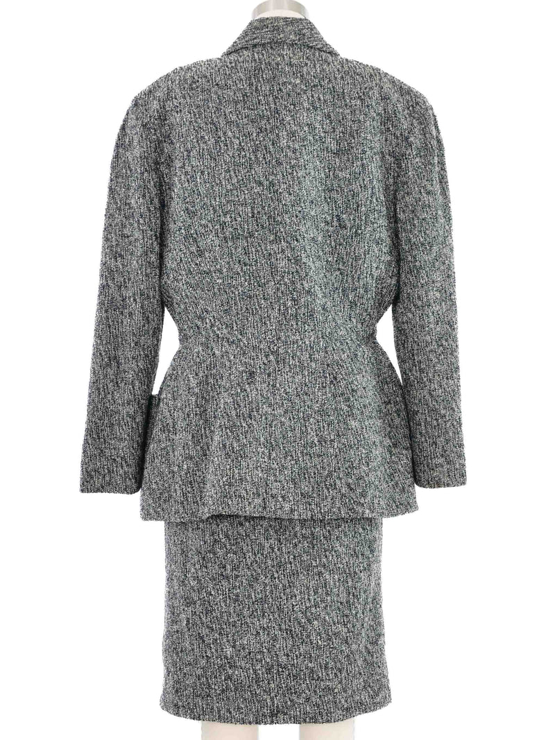 Thierry Mugler Speckled Gray Skirt Suit Suit arcadeshops.com