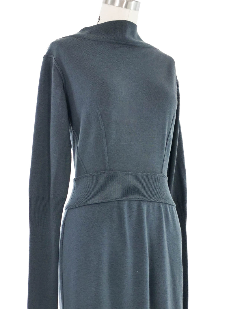 1993 Alaia Sage Green Low Back Knit Dress Dress arcadeshops.com