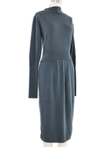 1993 Alaia Sage Green Low Back Knit Dress Dress arcadeshops.com