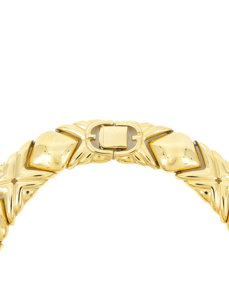 Givenchy Goldtone Starburst Collar Necklace Accessory arcadeshops.com
