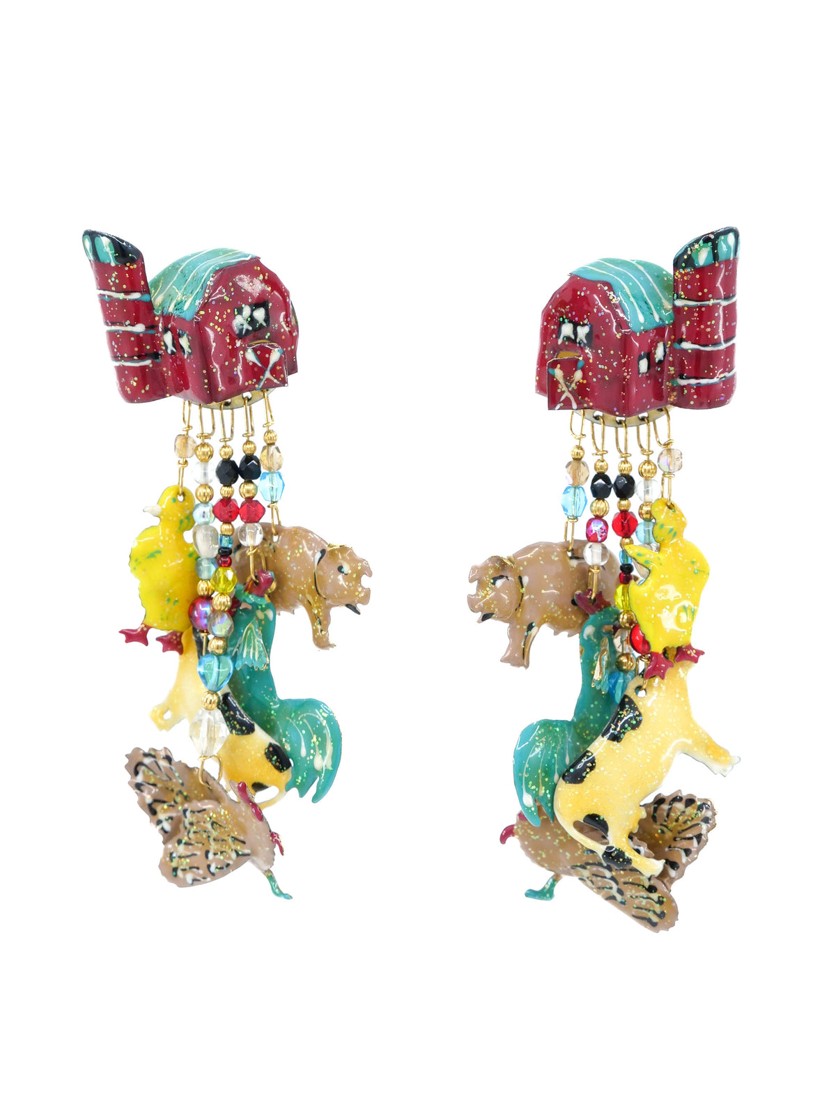 Lunch at the Ritz Barnyard Earrings