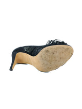Chanel Black Lace Camellia Heels, 39 Accessory arcadeshops.com