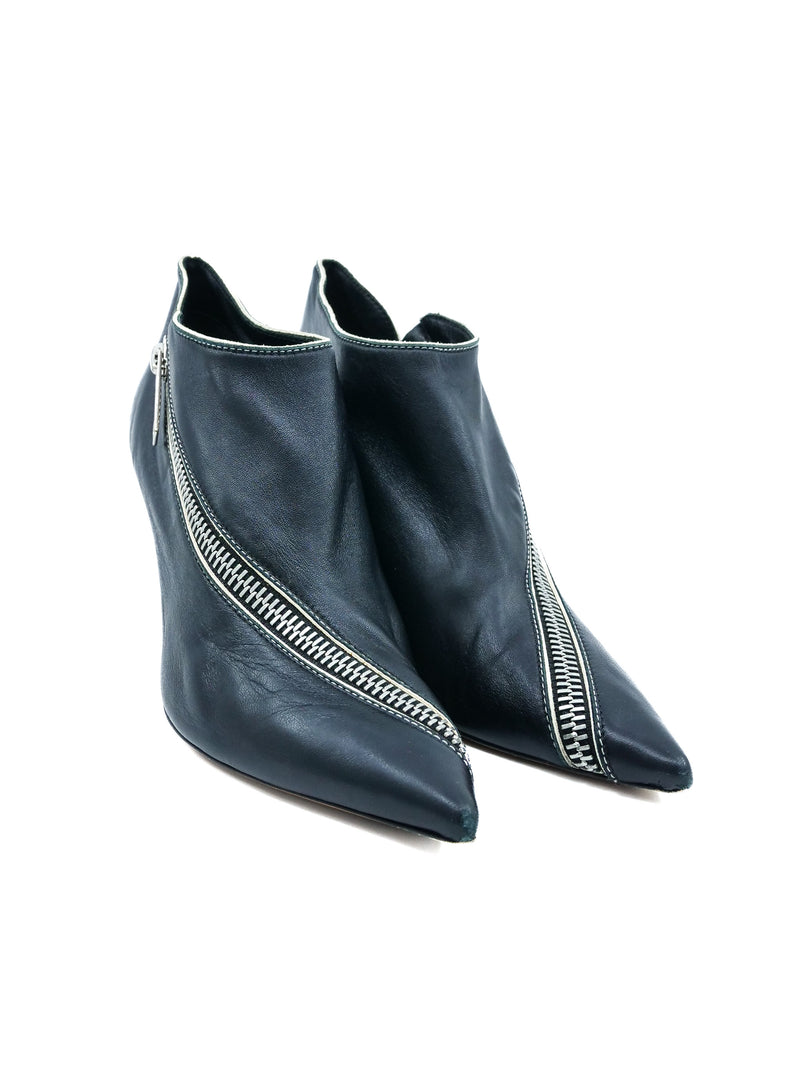 Celine Zip Accent Ankle Booties, 37 Accessory arcadeshops.com