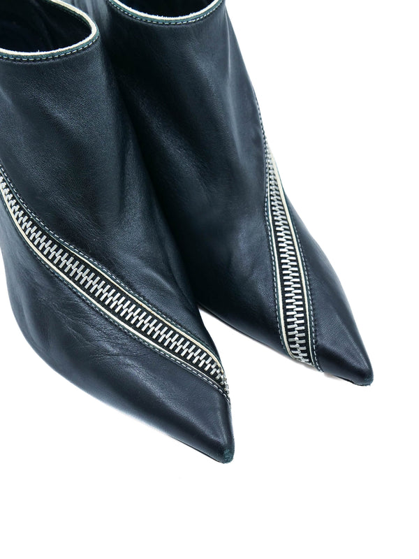Celine Zip Accent Ankle Booties, 37 Accessory arcadeshops.com