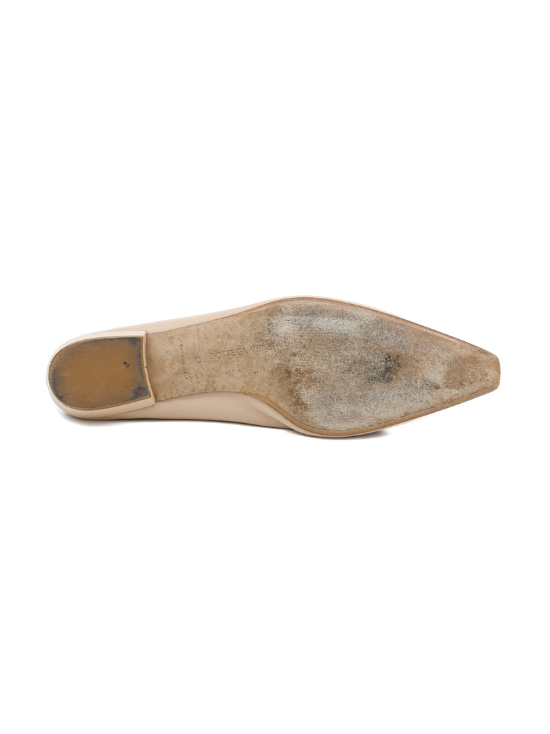 Bottega Veneta Taupe Ballet Flats, 41 Accessory arcadeshops.com