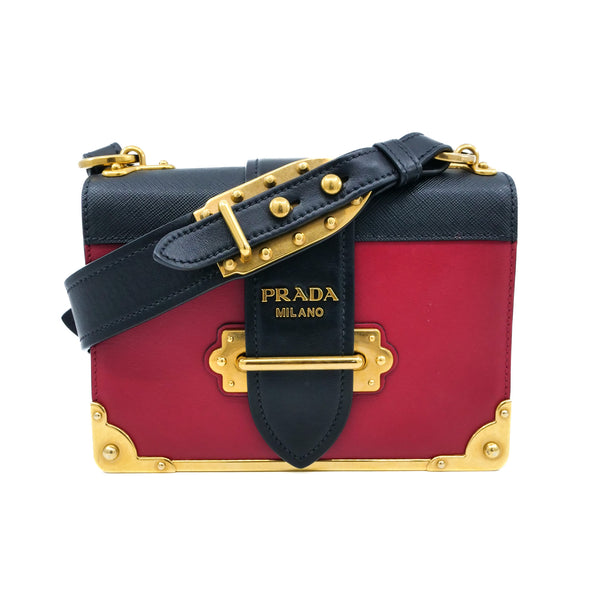 Prada Red Calfskin City Cahier Bag