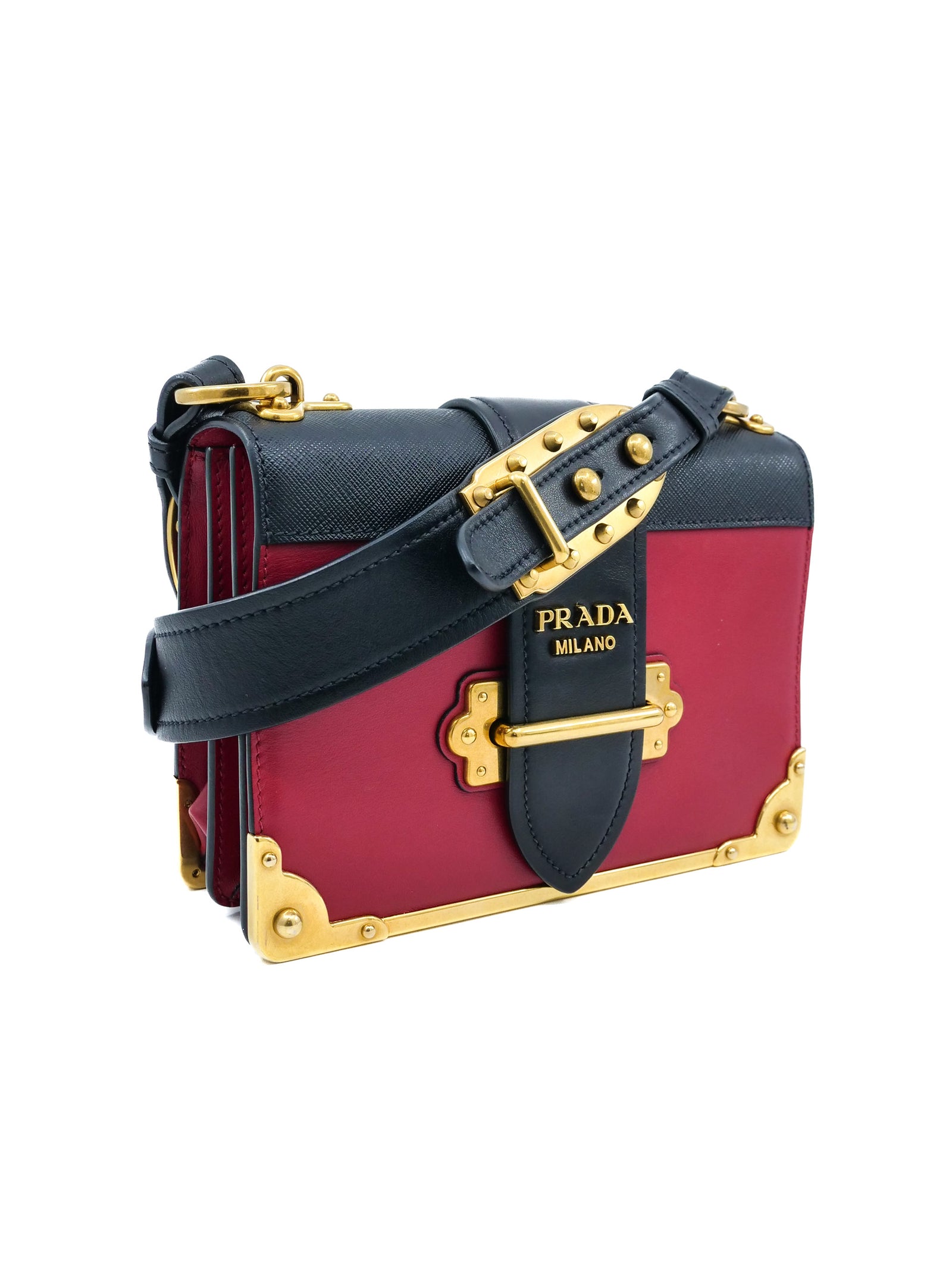 Prada Red Calfskin City Cahier Bag