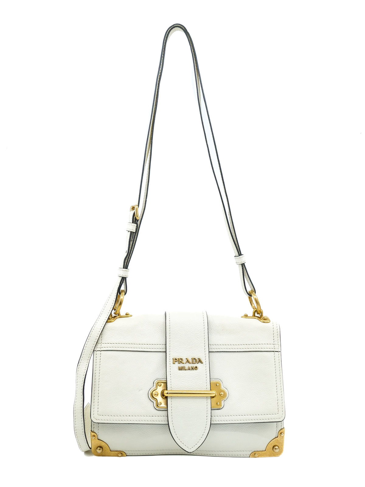 Prada Ivory Calfskin City Cahier Bag display picture 1