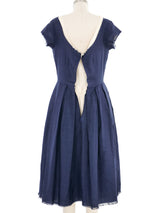 1997 Comme des Garcons Layered Navy Silk Dress Dress arcadeshops.com
