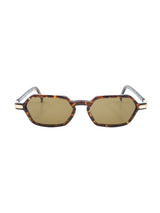 Courreges Model Three Dark Tortoiseshell Skinny Sunglasses Accessory arcadeshops.com