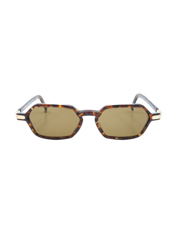 Courreges Model Three Dark Tortoiseshell Skinny Sunglasses Accessory arcadeshops.com