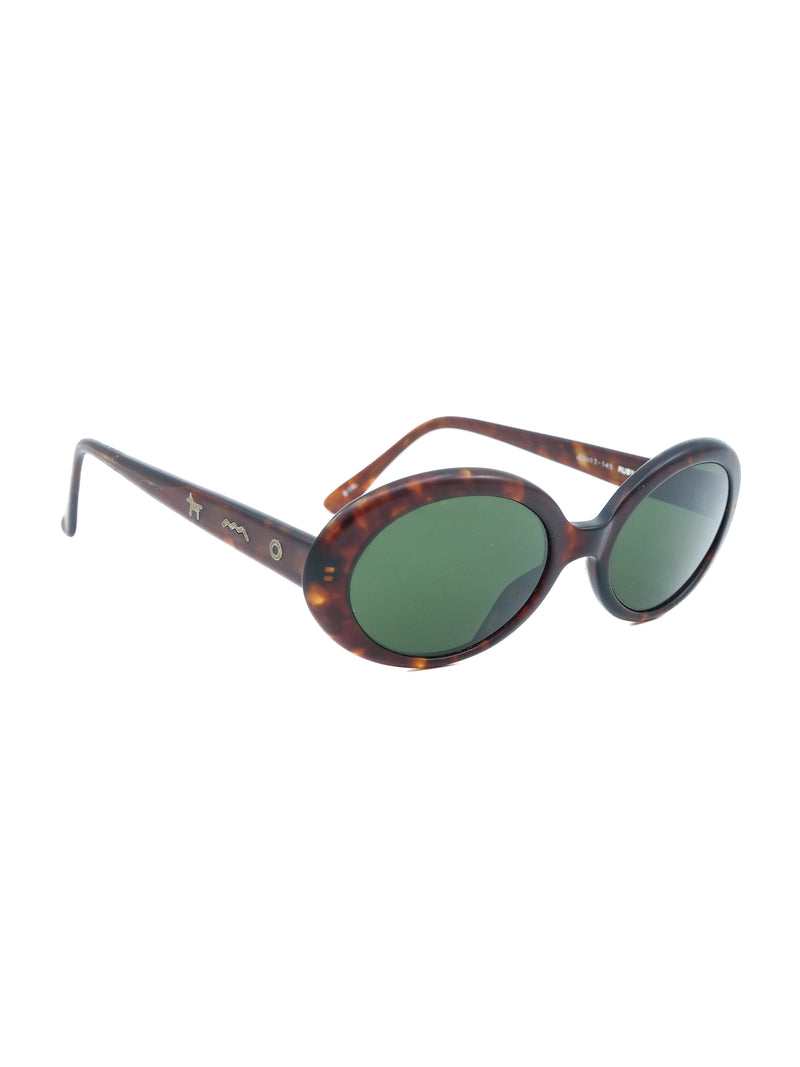 Sign Language Round Cateye Tortoiseshell Sunglasses Accessory arcadeshops.com