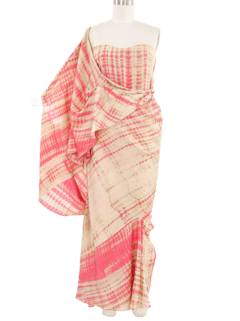 2004 Alexander McQueen Silk Tie Dye Cocoon Dress Dress arcadeshops.com
