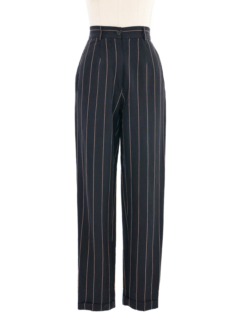 1992 Dolce & Gabbana Pinstriped Pant Suit Suit arcadeshops.com