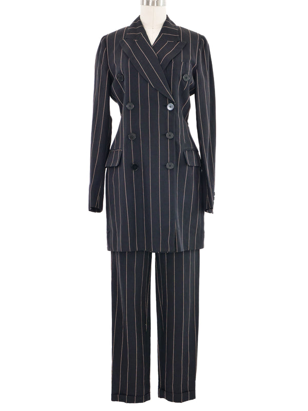 1992 Dolce & Gabbana Pinstriped Pant Suit Suit arcadeshops.com