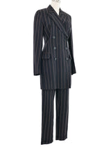 1992 Dolce & Gabbana Pinstriped Pant Suit Suit arcadeshops.com