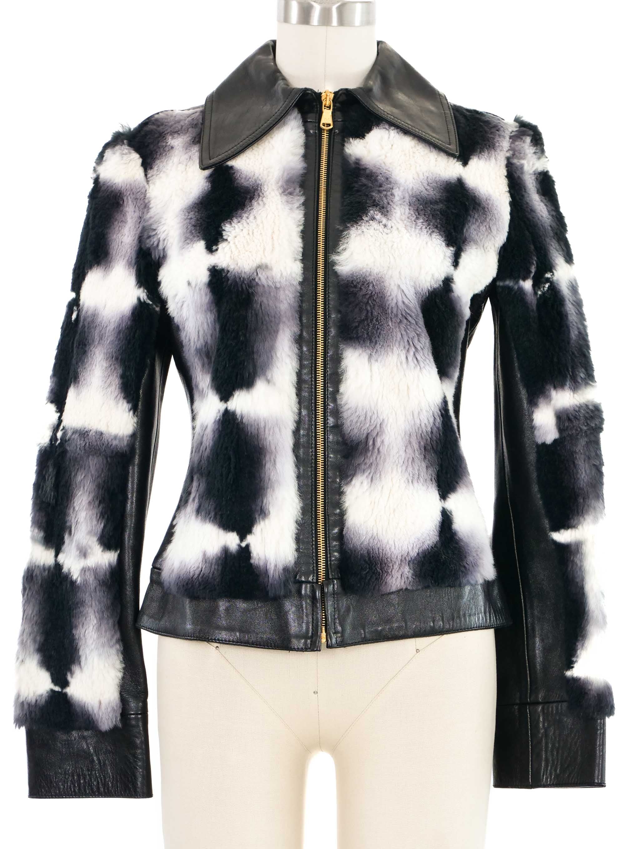 Dolce & Gabbana Rabbit Fur and Leather Jacket