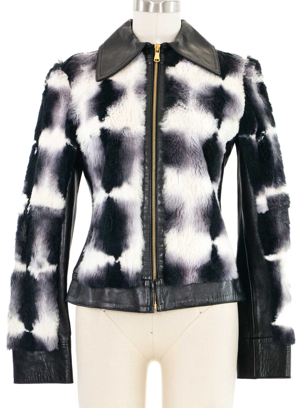 Dolce & Gabbana Rabbit Fur and Leather Jacket Jacket arcadeshops.com