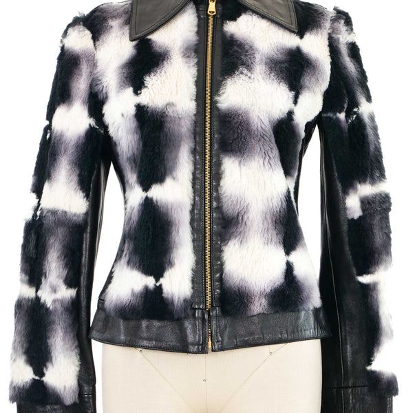 Dolce & Gabbana Rabbit Fur and Leather Jacket