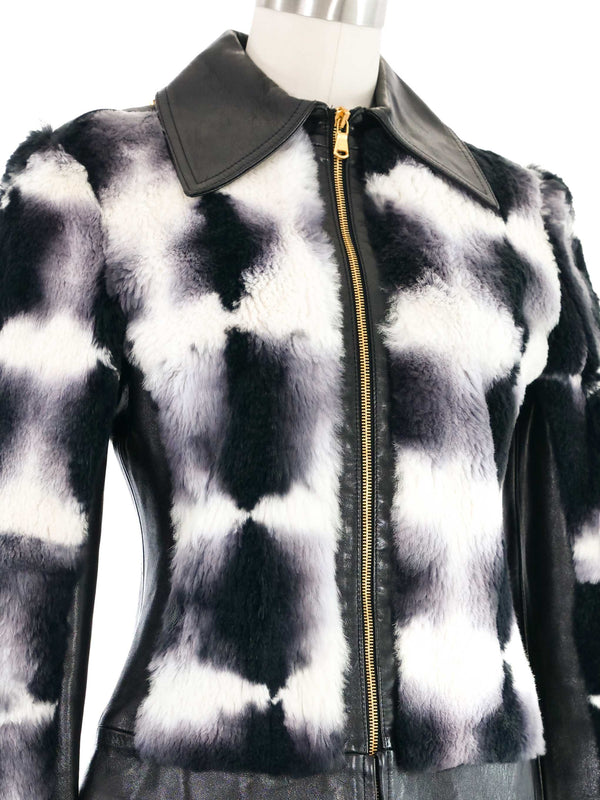 Dolce & Gabbana Rabbit Fur and Leather Jacket Jacket arcadeshops.com