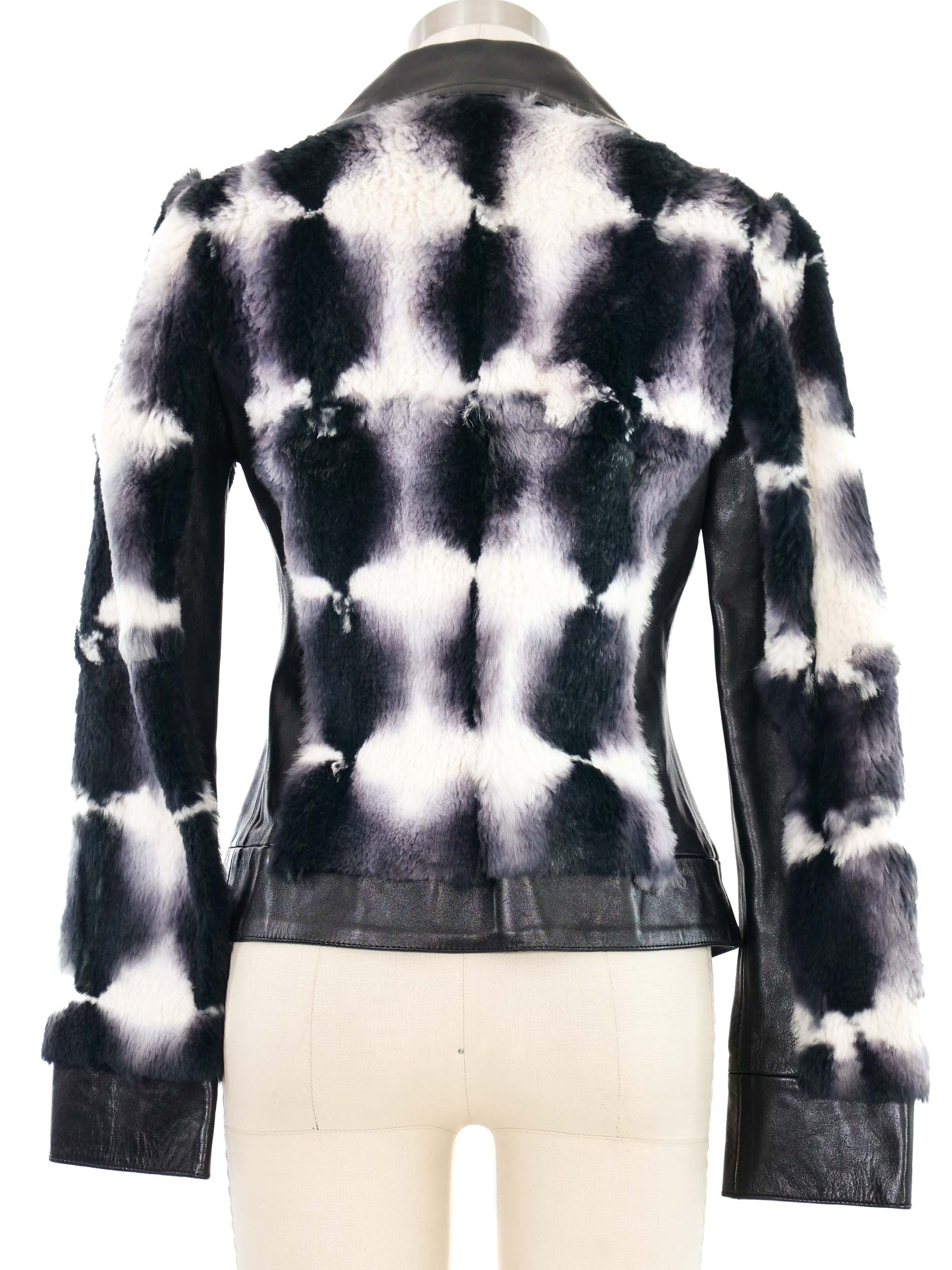 Dolce & Gabbana Rabbit Fur and Leather Jacket