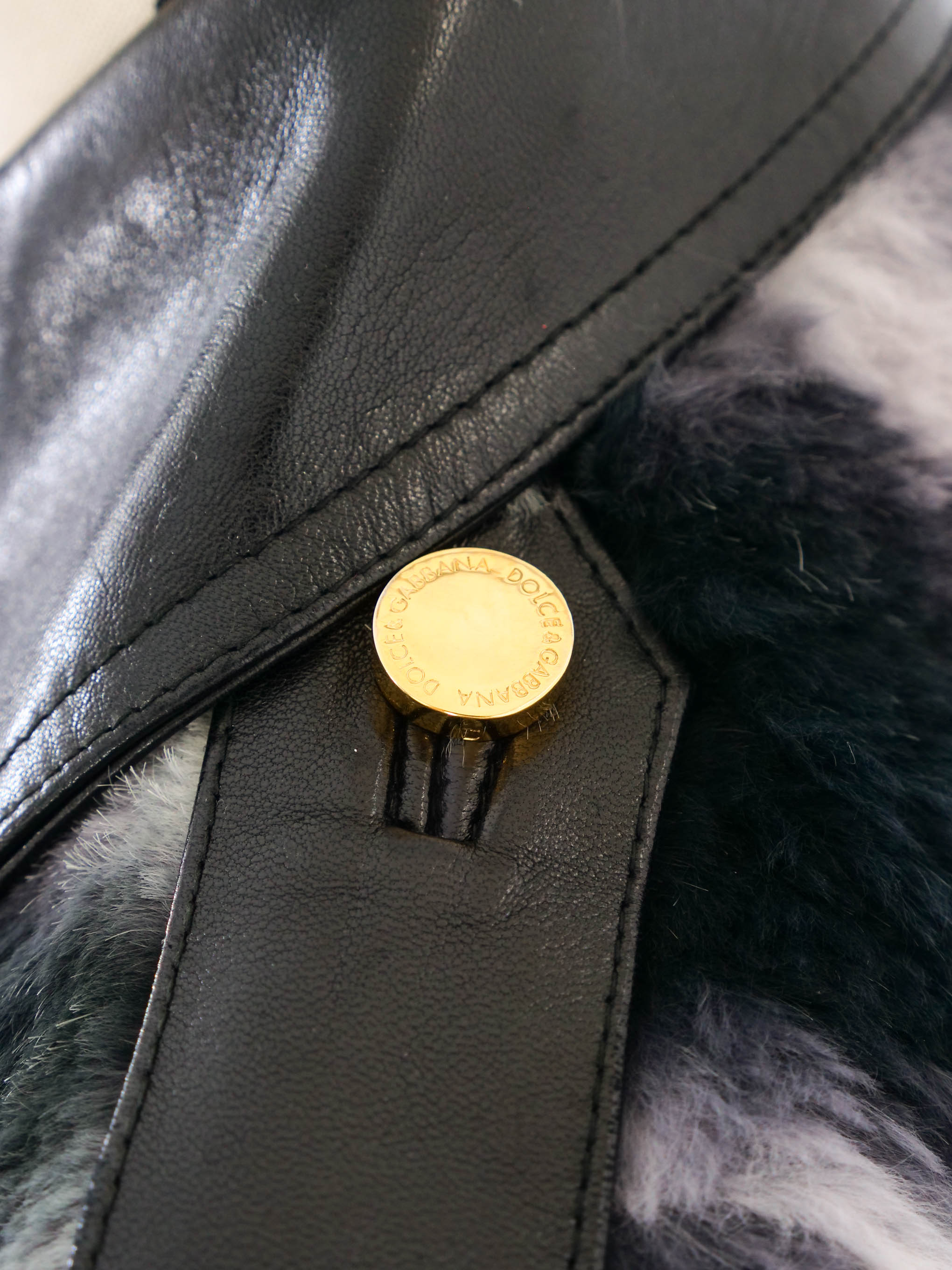 Dolce & Gabbana Rabbit Fur and Leather Jacket