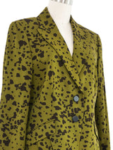 Escada Spotted Green Jacket Jacket arcadeshops.com