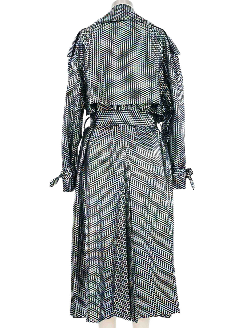 1980s Moschino Sequin Print Trench Coat Outerwear arcadeshops.com