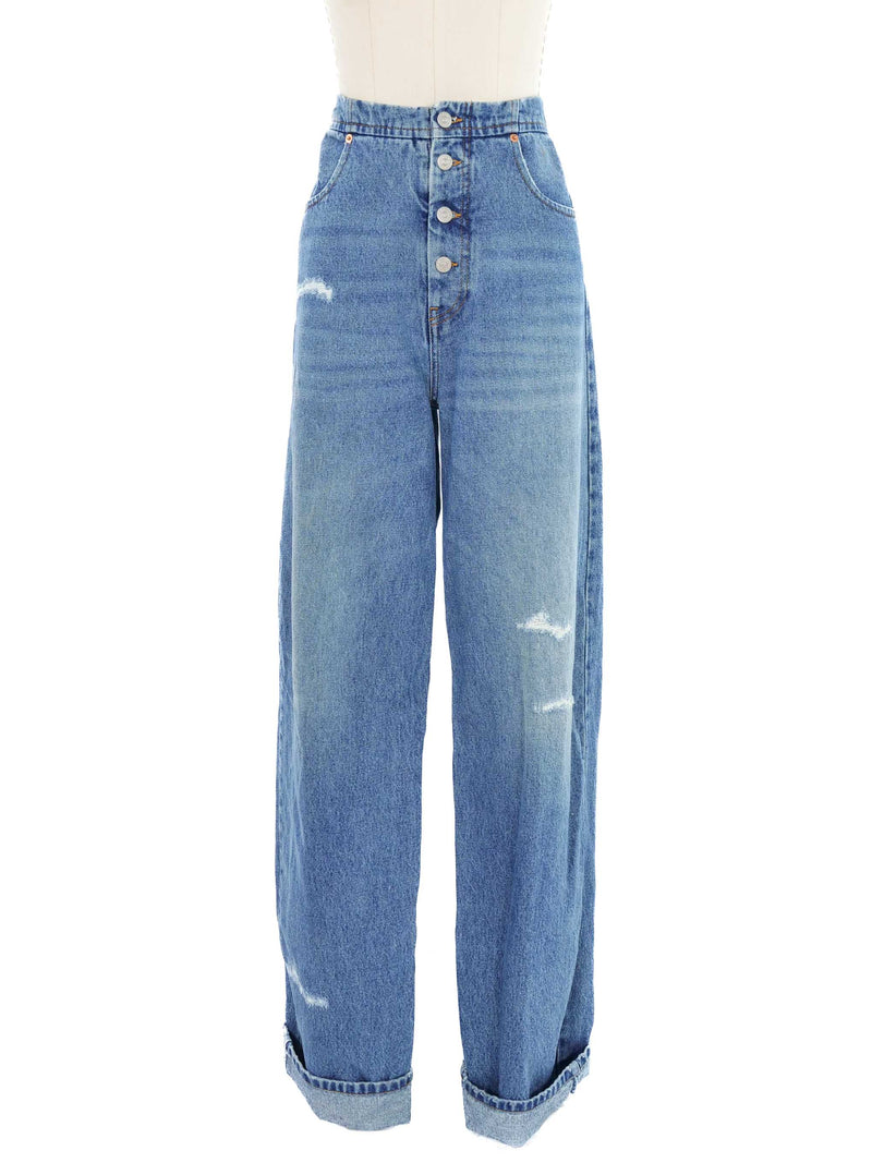 MM6 Baggy Fit Distressed Jeans Bottom arcadeshops.com
