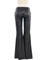 Versace Leather Boot Cut Pant Bottom arcadeshops.com