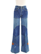 Embroidered Levis Denim Patchwork Pant Suit