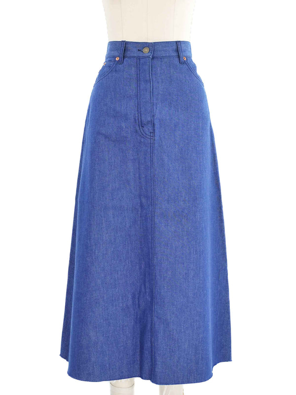 Gucci Raw Hem Denim Skirt